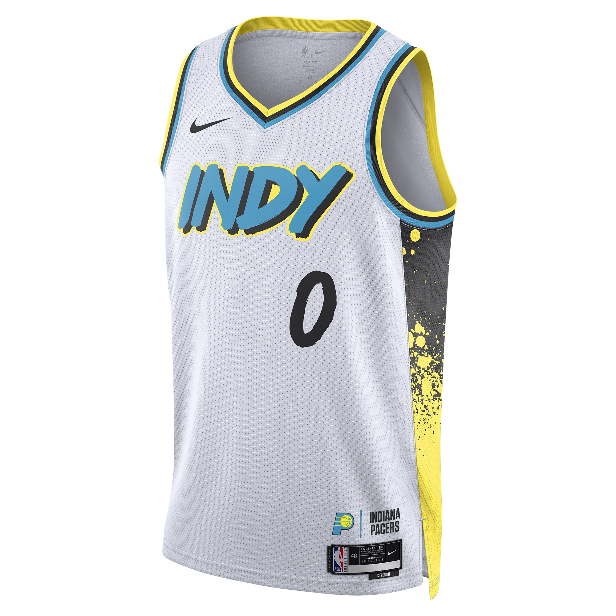Unisex Indiana Pacers Tyrese Haliburton White 2024/25 Swingman Jersey - City Edition