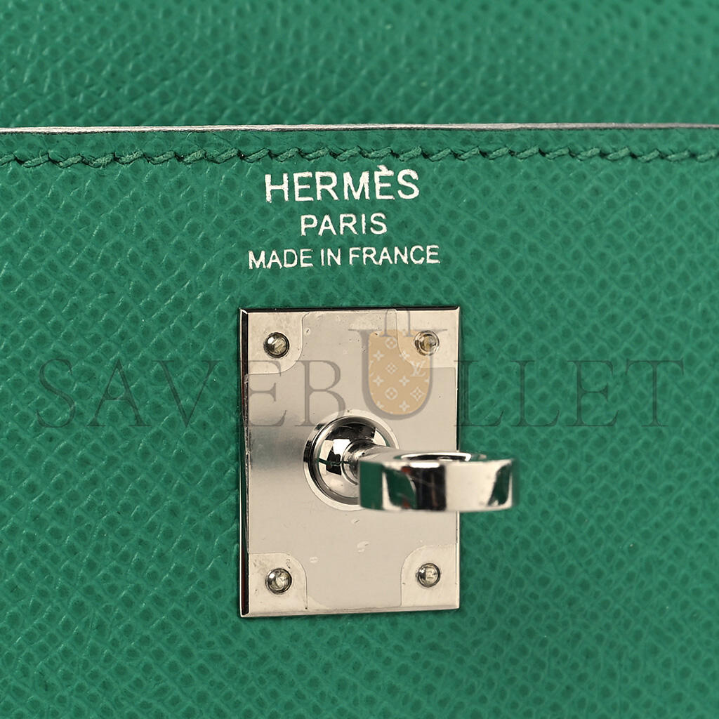 HERMÈS EPSOM KELLY 28 VE RT JADE (28*22*10cm)