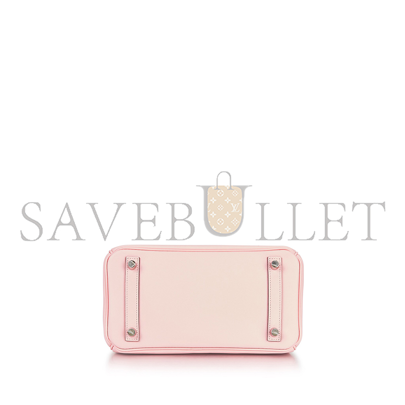 HERMES ROSE SAKURA SWIFT BIRKIN 25 SILVER BUCKLE 1487913 (25*20*13cm)