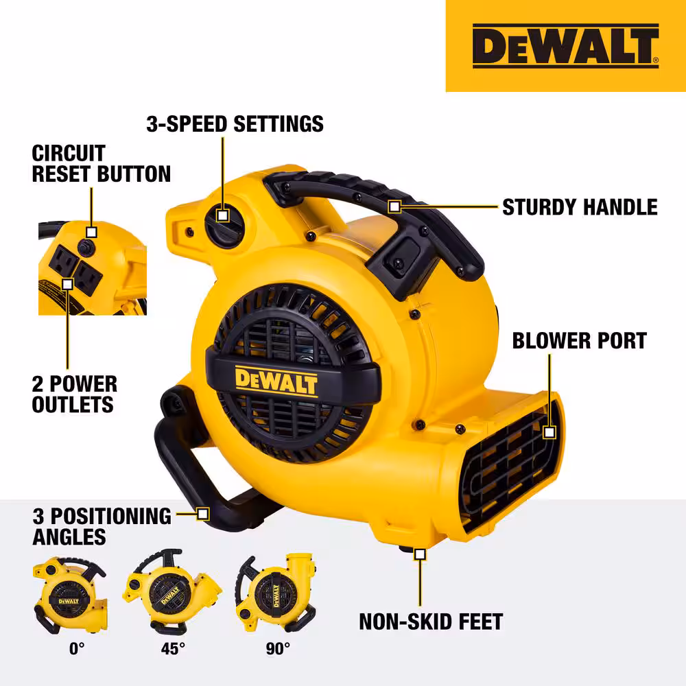Portable Air Mover/Floor Dryer Blower Fan