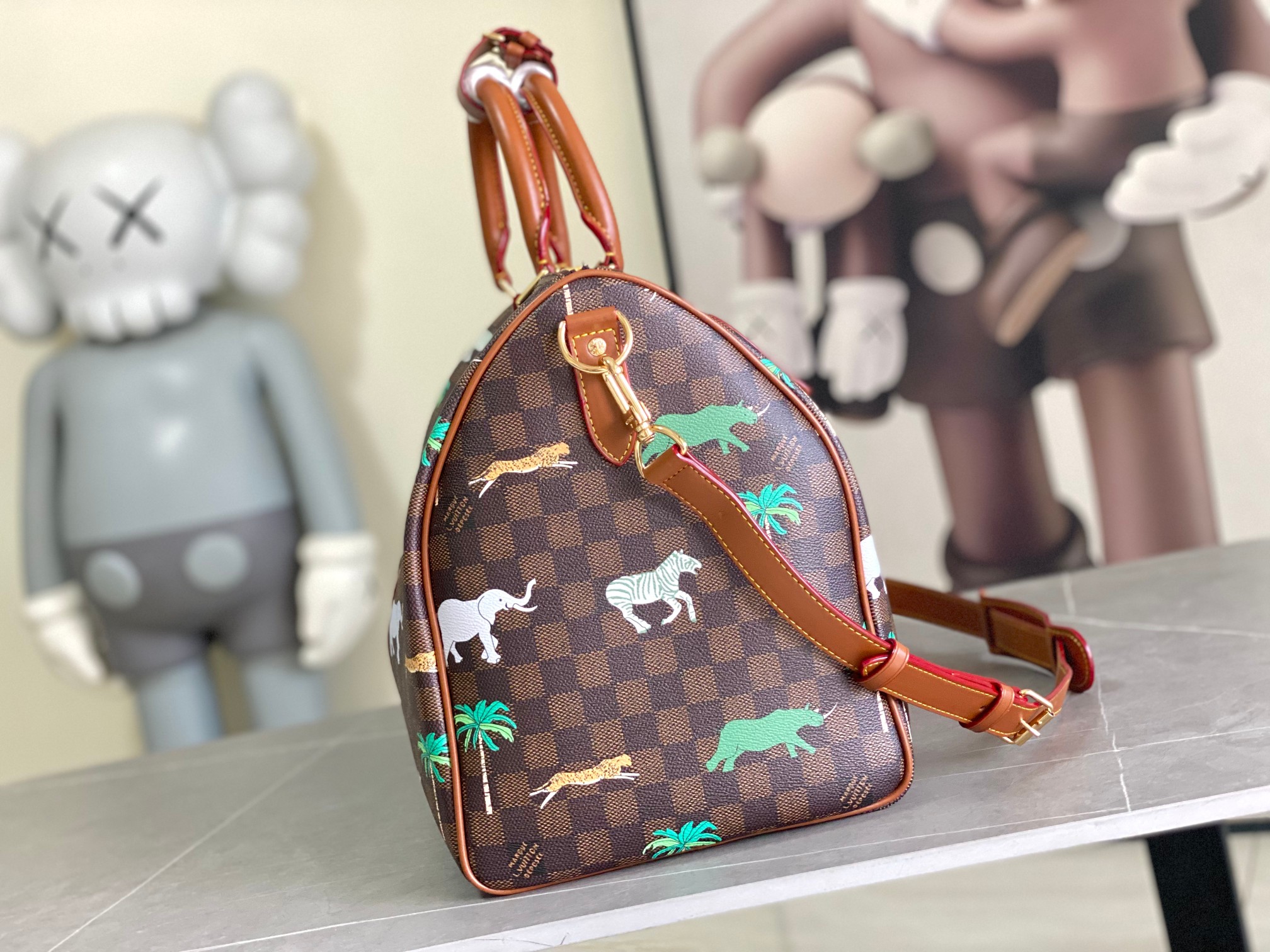 TOP Louis Vuitton LV Keepall Bandoulière 50 Bag 50x29x23cm - Brown