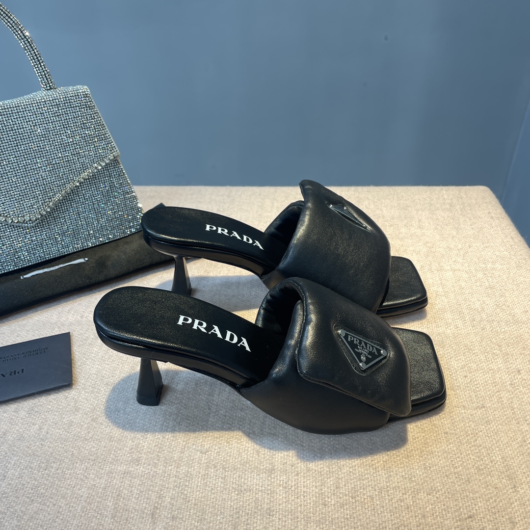 TOP PRADA Soft Padded Nappa Sandals - 2 Color