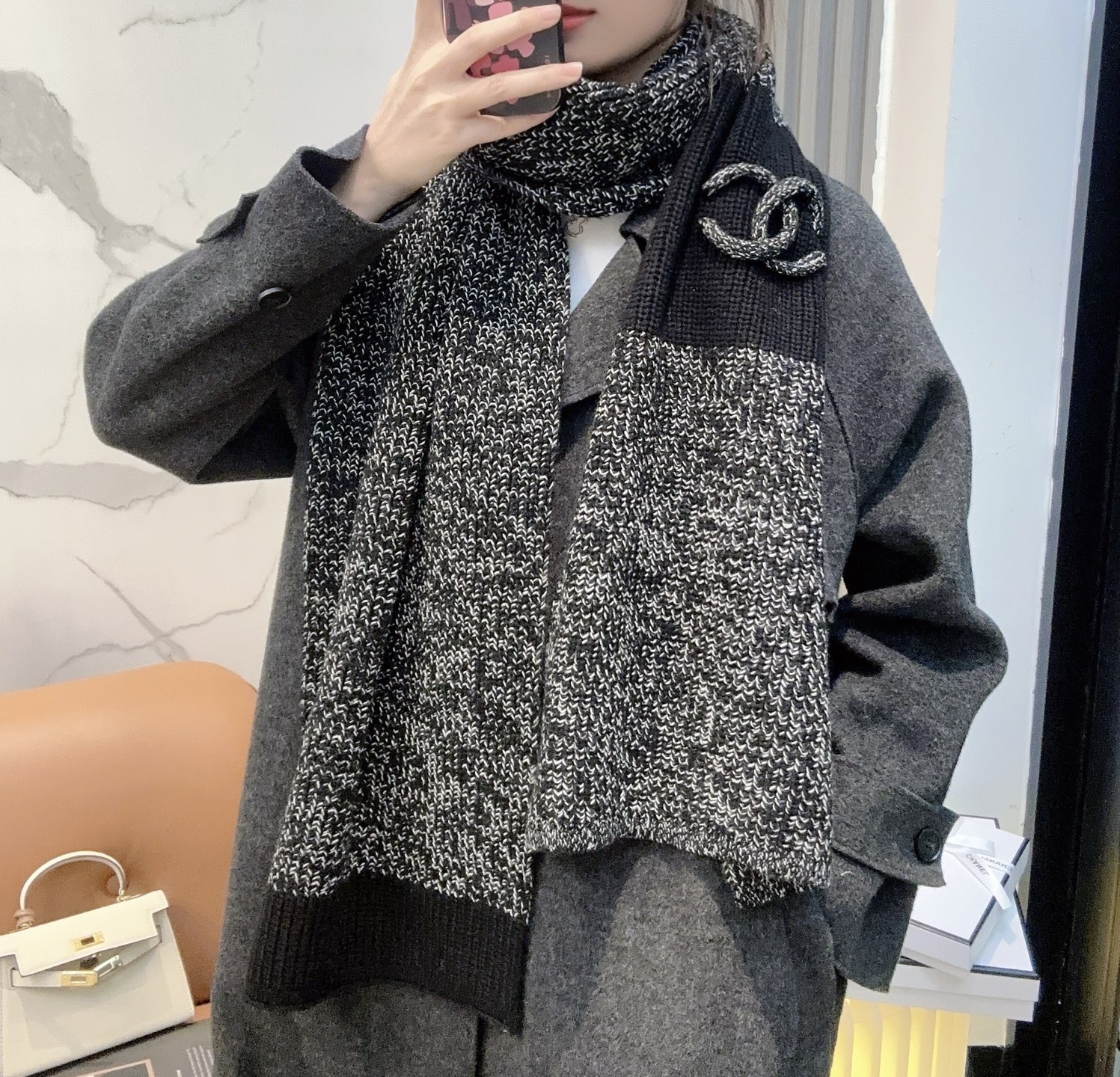 TOP CHANEL Cashmere  Scarf 175*30cm - 3 Colors