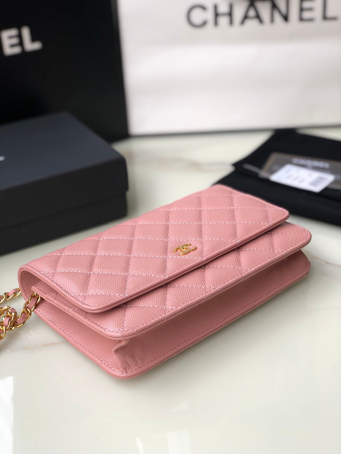 TOP CHANEL WOC Bag Caviar Leather - Pink