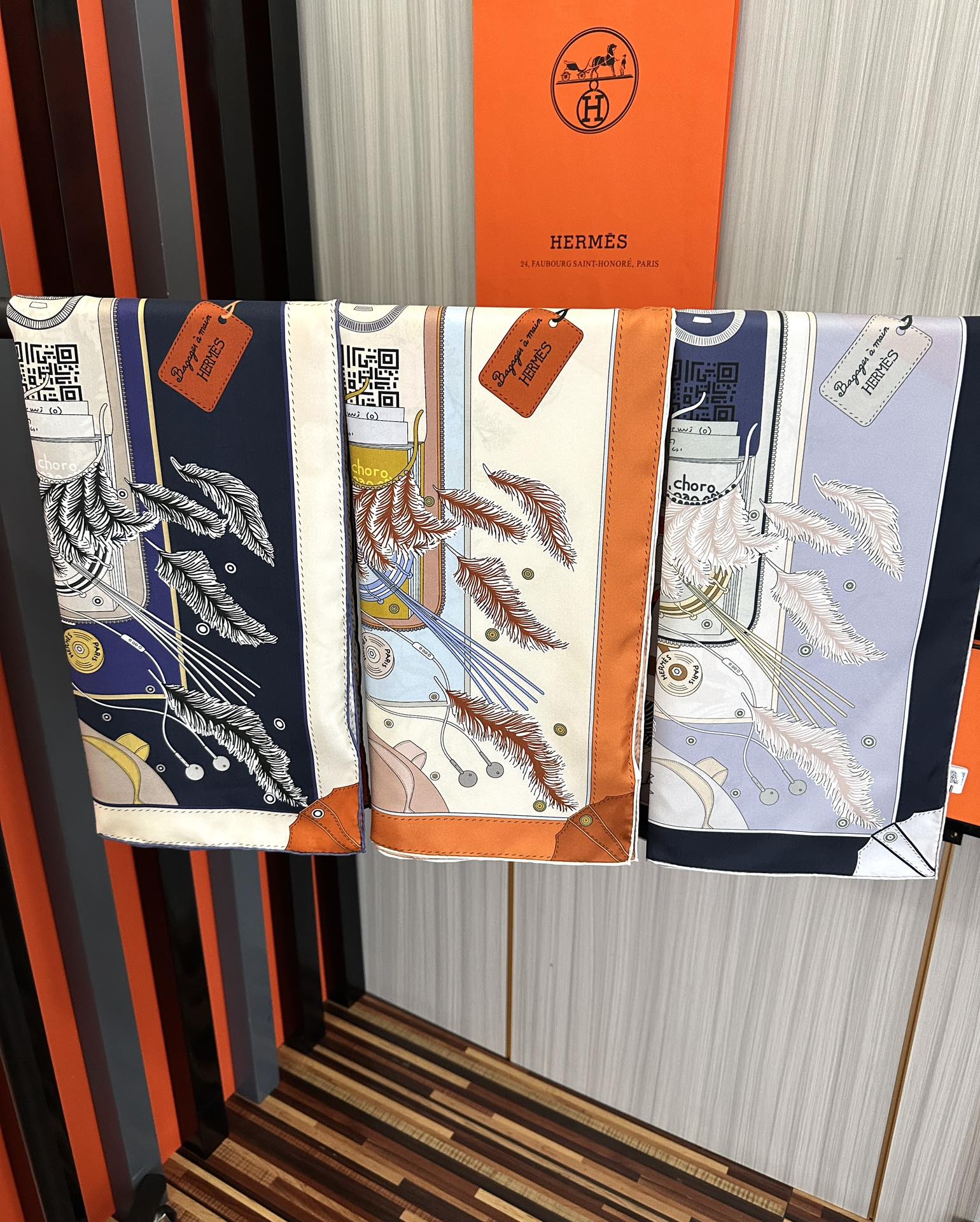 TOP HERMES Square Silk Scarf 90*90cm - 3 Colors