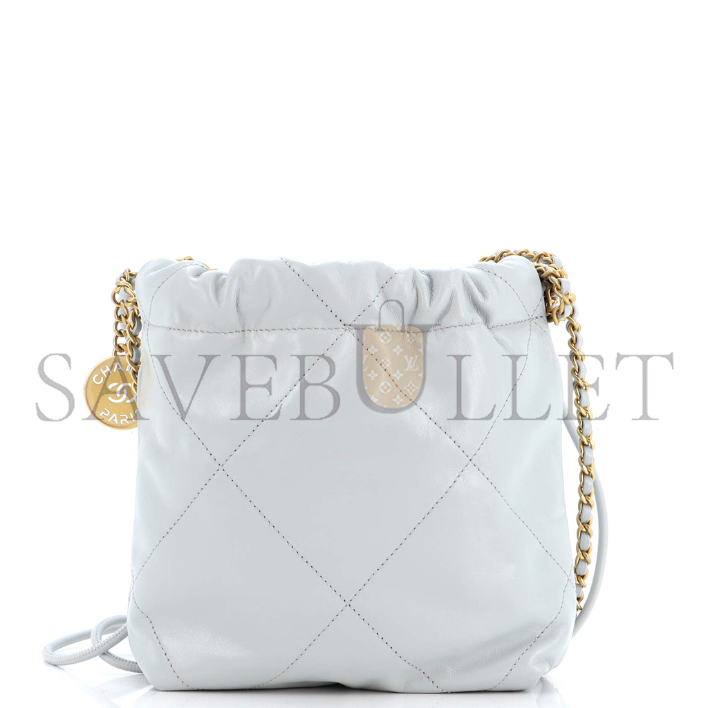 CHANEL MASTER 22 CHAIN HOBO QUILTED CALFSKIN MINI (20*19*6cm)
