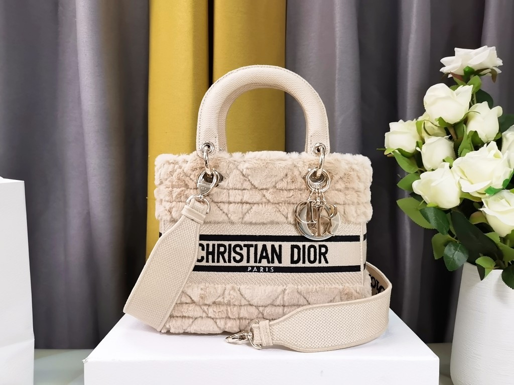 Top Christian Dior Lady Di.or ♥️Embroidered Lady D-Lite Handbag 24*20*11 cm - 2 Colors