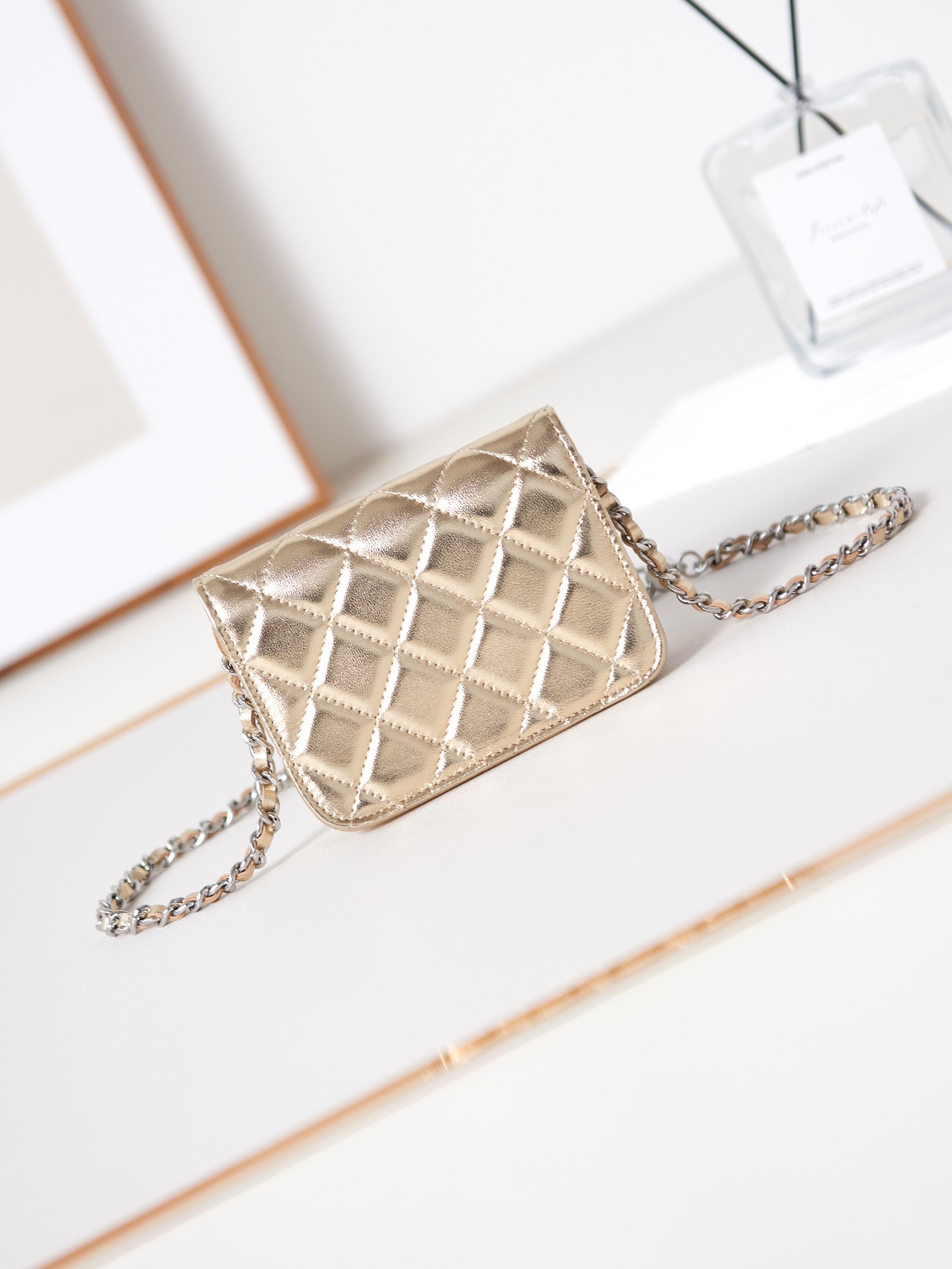 TOP CHANEL Star Diamond LOGO Mini Bags - SHW -  Silver&Gold