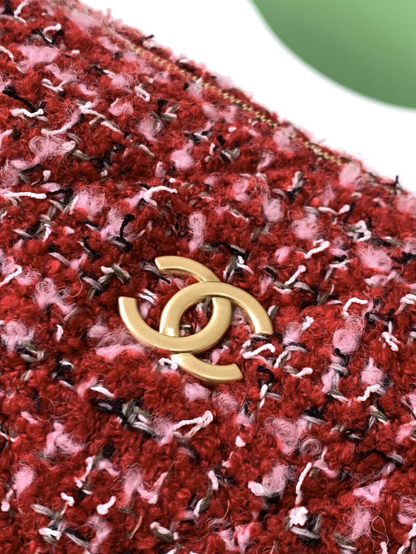 TOP CHANEL  Bowling Bag 15.5-24-11.5cm/18.5-27-13.5cm  - Red