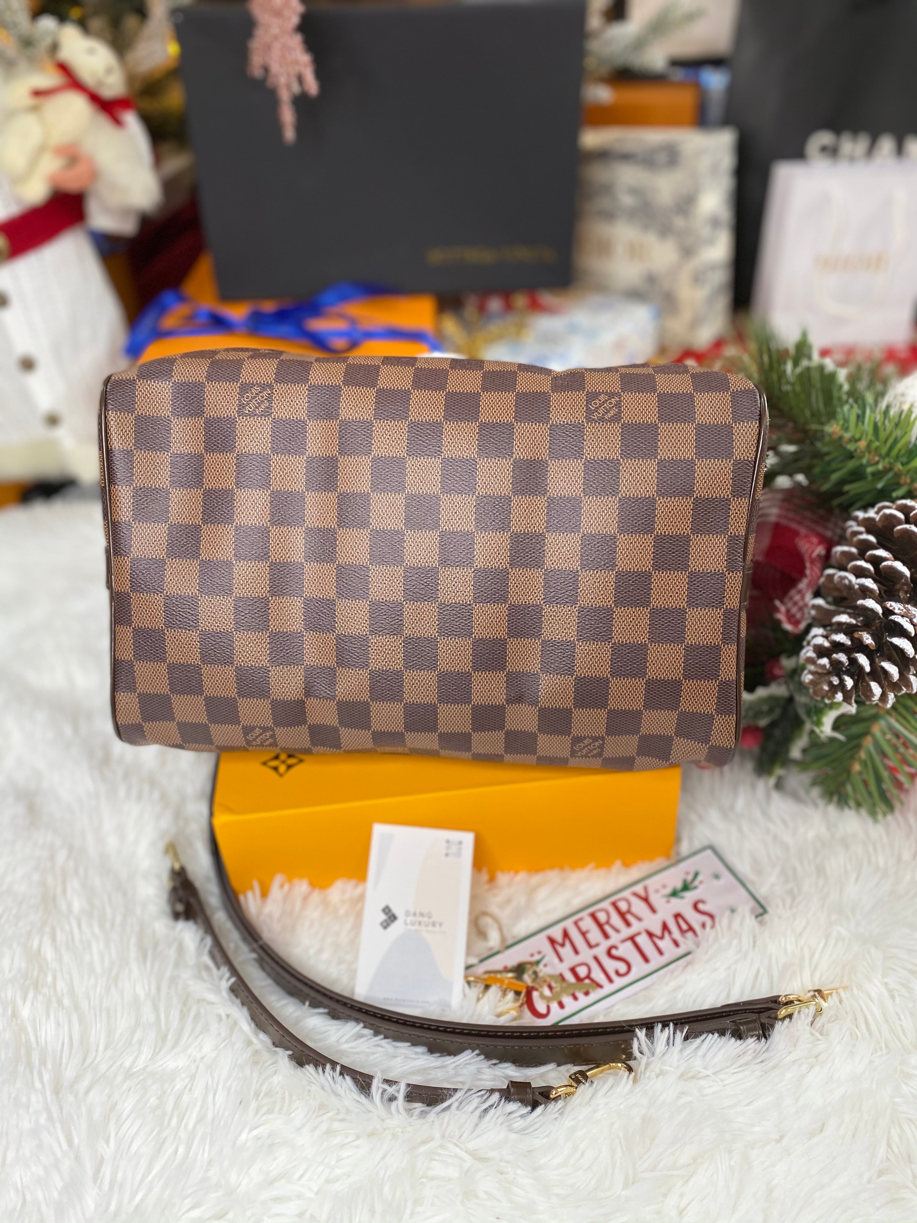 TOP Louis Vuitton LV  Speedy 30 Bag 30x21x17cm - Damier Ebene