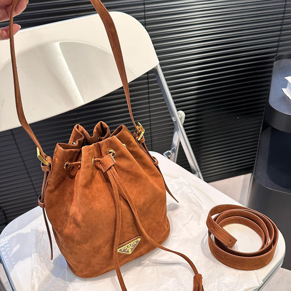 Prada Suede Bucket Bag (Replica)