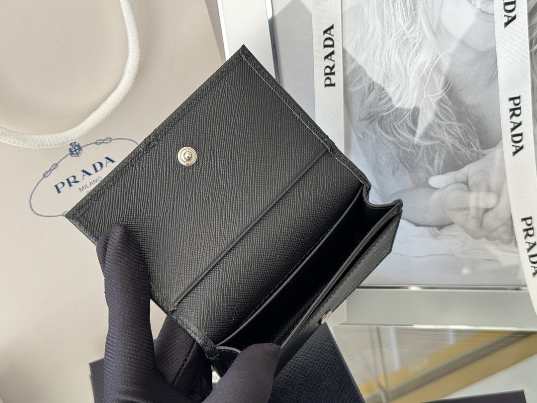 TOP PRADA Card Holder 6.5×2.5×11cm - 4 Colors&SHW/GHW