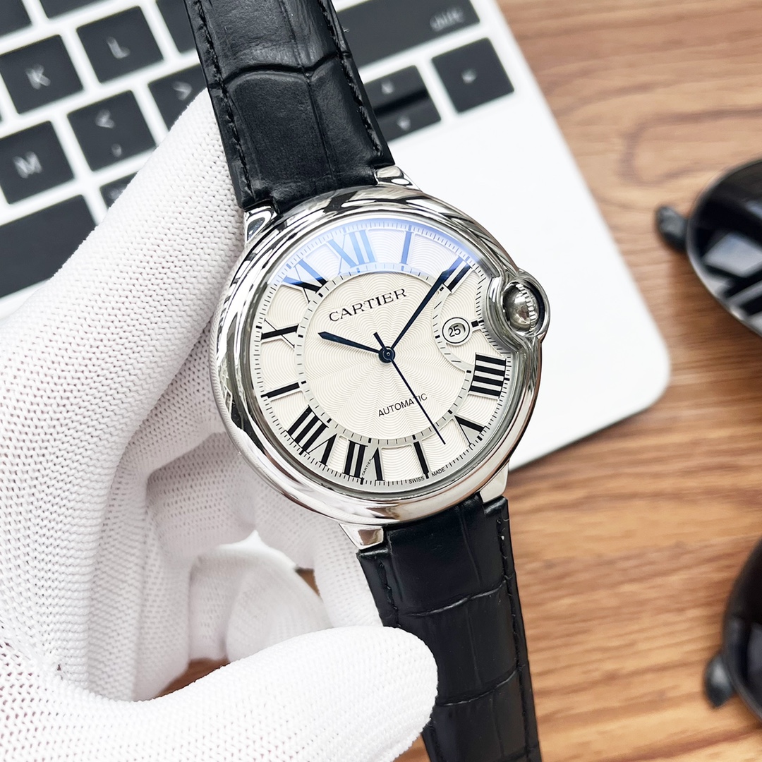 TOP Cartier Men's w Imported Calfskin Watch 44mm