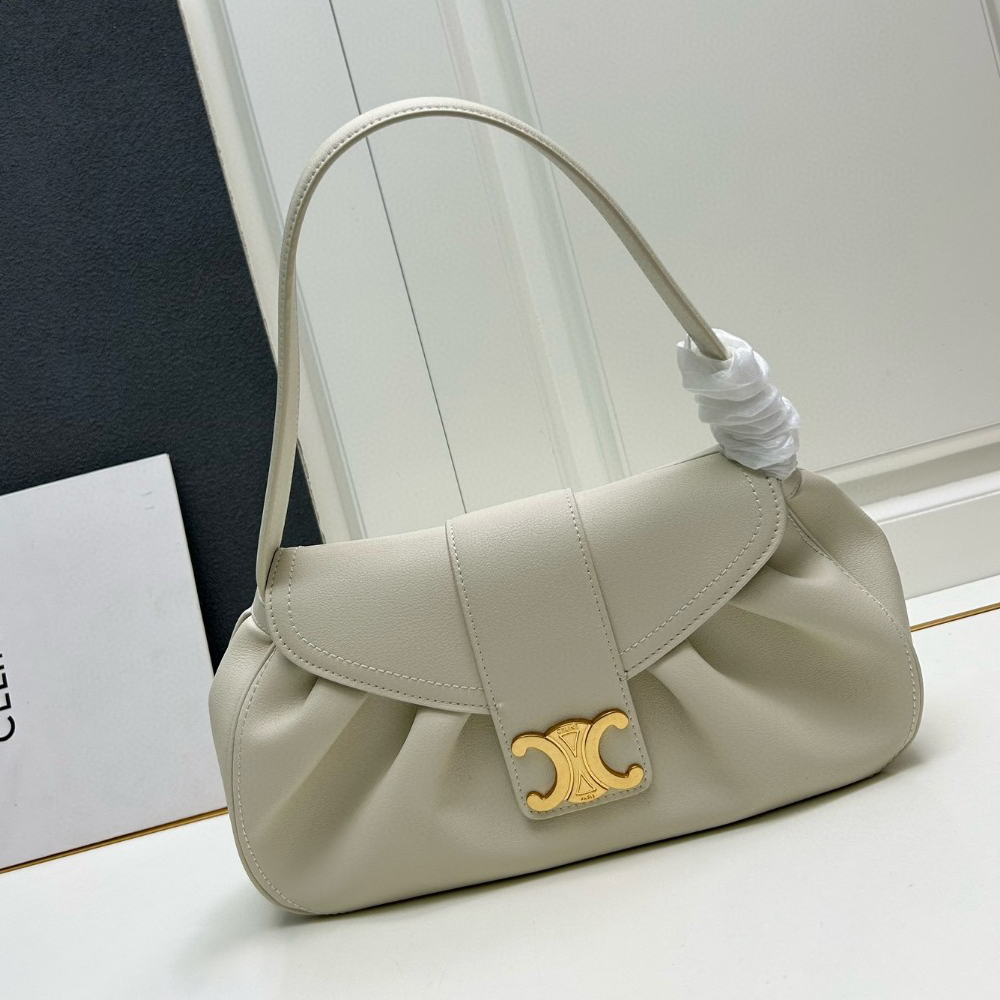 Celine Pebbled Leather Shoulder Bag(Replica)