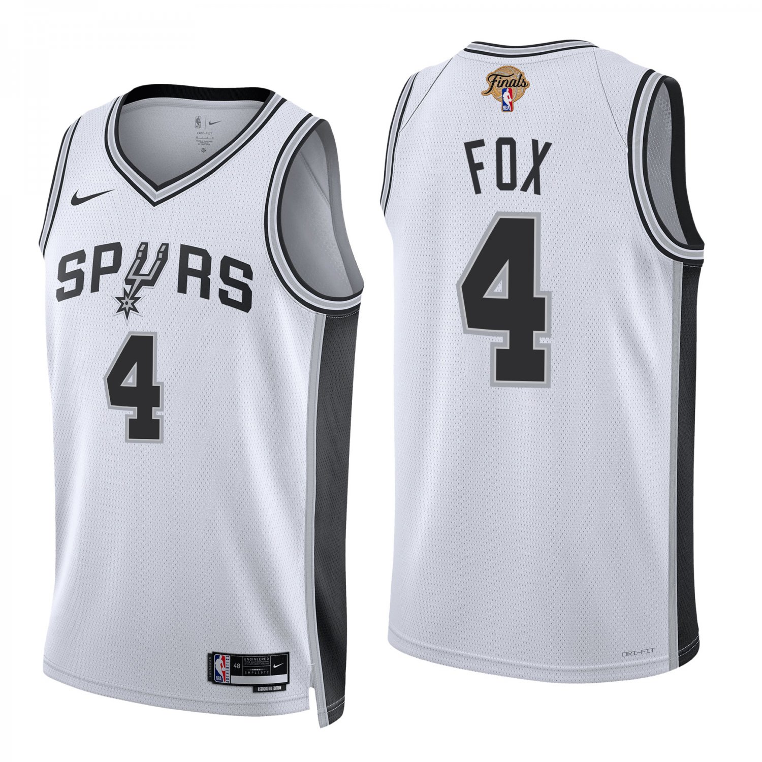 De'Aaron Fox San Antonio Spurs 2026 Finals Jersey - White