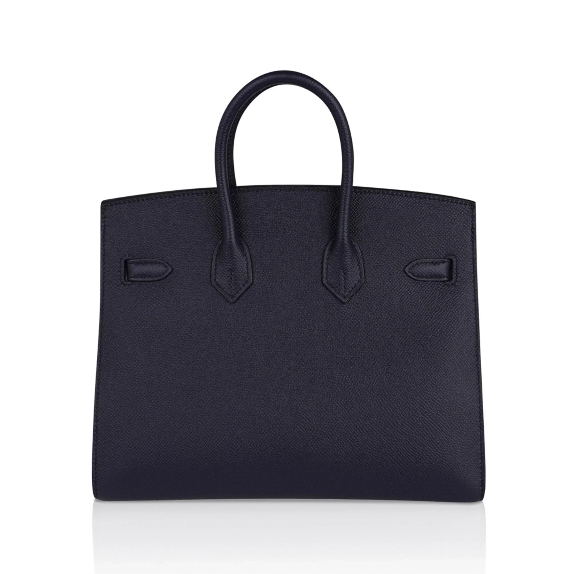Birkin Sellier 25 Bag Blue Indigo Epsom Leather with Palladium Hardware