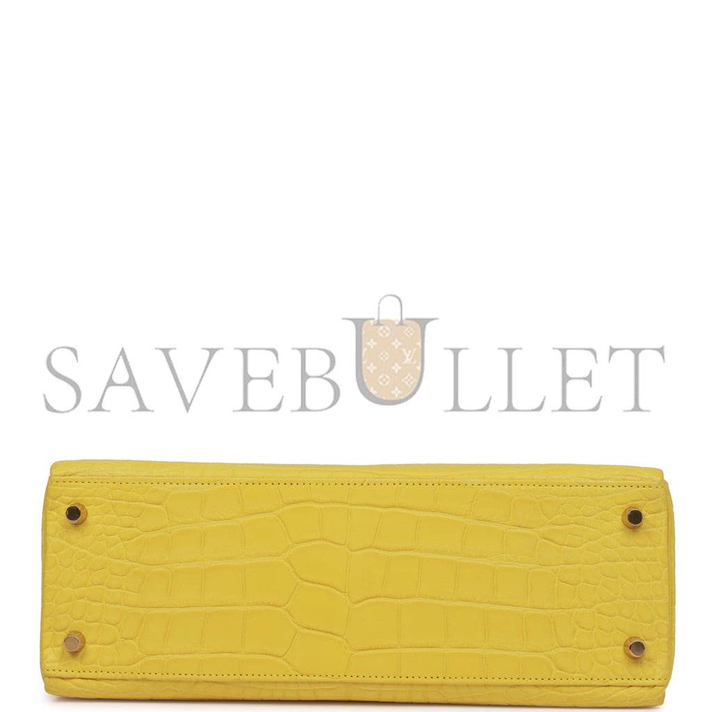HERMES MASTER KELLY 32 MATTE ALLIGATOR GOLD HARDWARE (32*23*10.5cm)