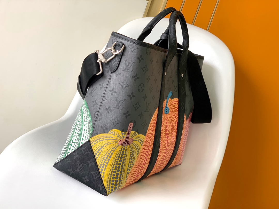 TOP Louis Vuitton LV LV x YK WEEKEND TOTE BAG 41x 34 x 17.5 cm-Black