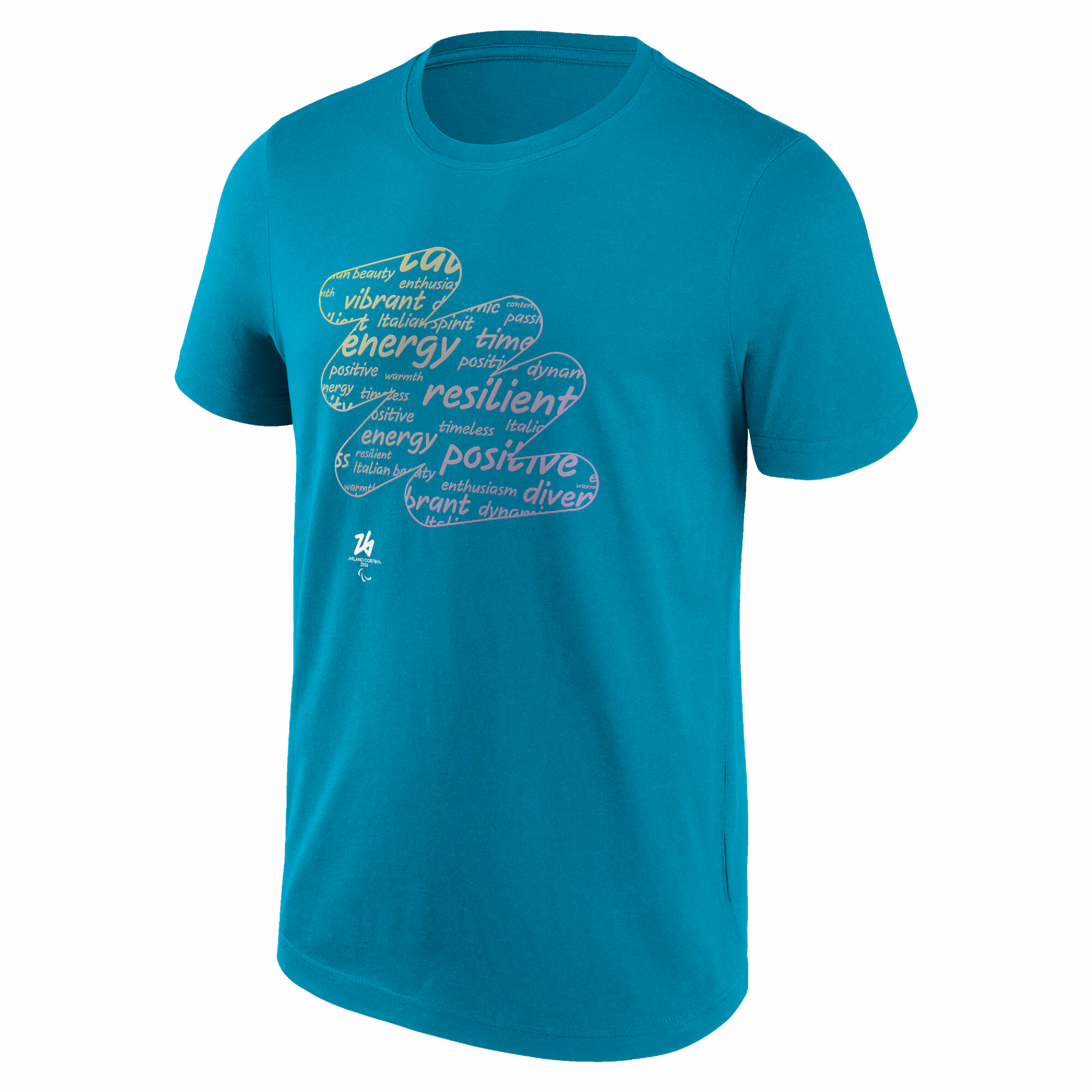 Milano Cortina 2026 Olympics Values Box Graphic T-Shirt - Blue