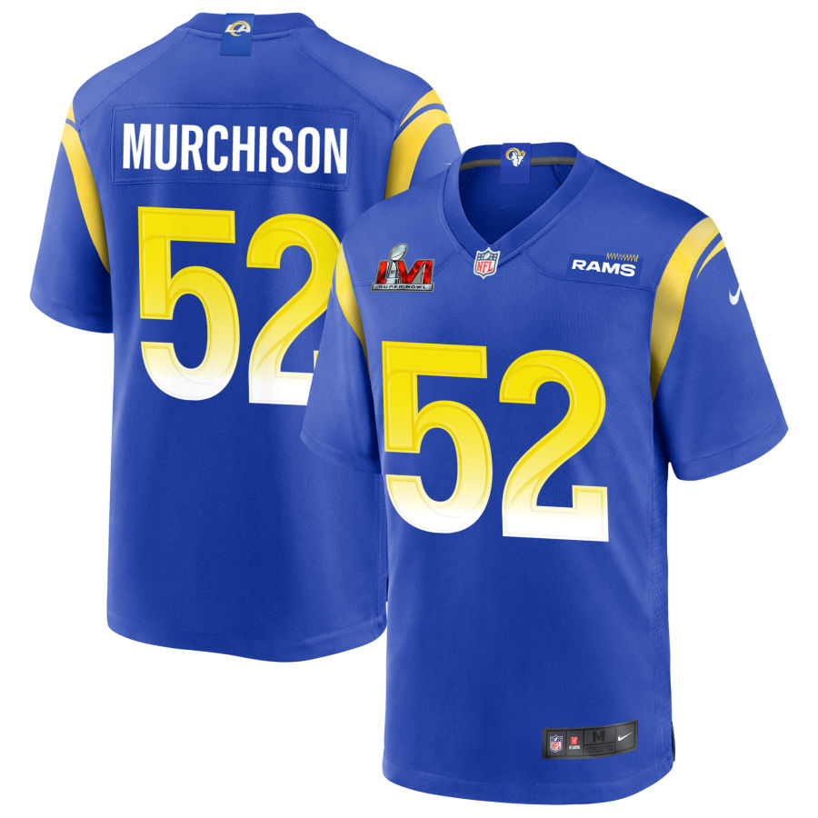 Larrell Murchison Los Angeles Rams  Super Bowl LVI Game Jersey - Royal
