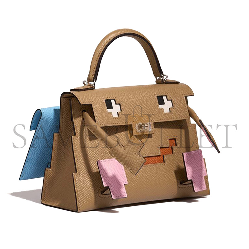 HERMÈS KELLY DOLE PICTO PALLADIUM HARDWARE (18*15*6cm)