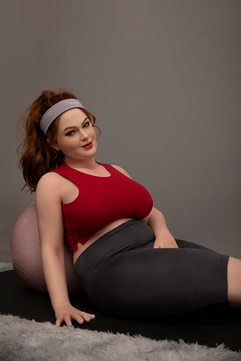 161cm/5ft3 H-cup Bear Hugging BBW Big Booty Silicone Head Sex Doll – Ivory