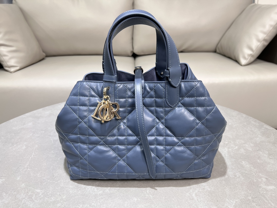 TOP Christian Dior Dior Toujours Handbag Cowhide 23*15*15 cm/28.5*21.5*17cm - 5 Colour