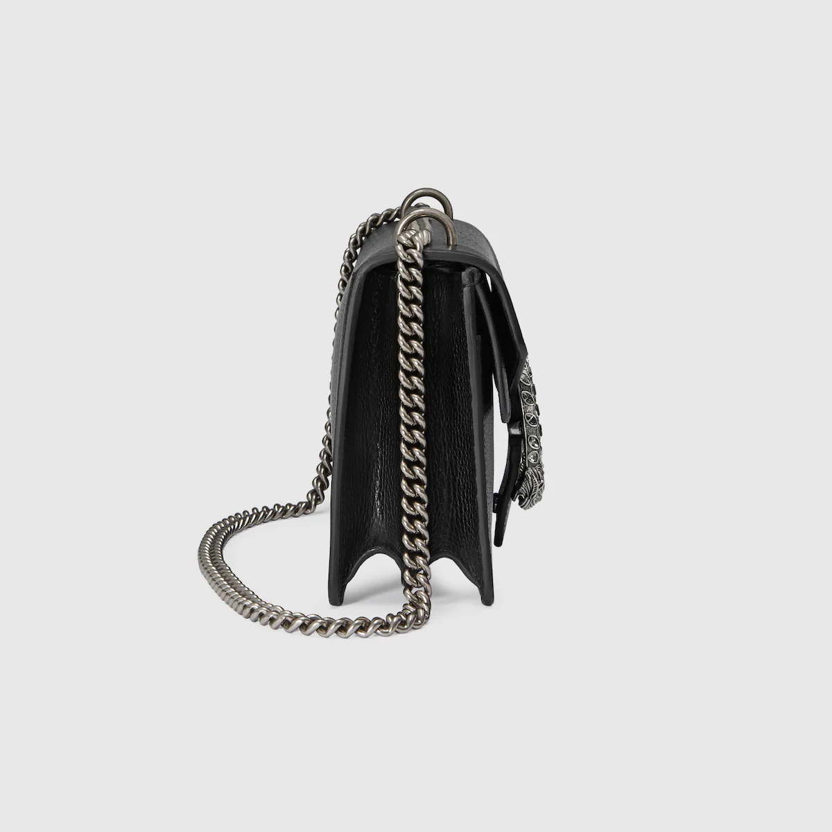 Gucci DIONYSUS GG Black Leather Small Shoulder Bag