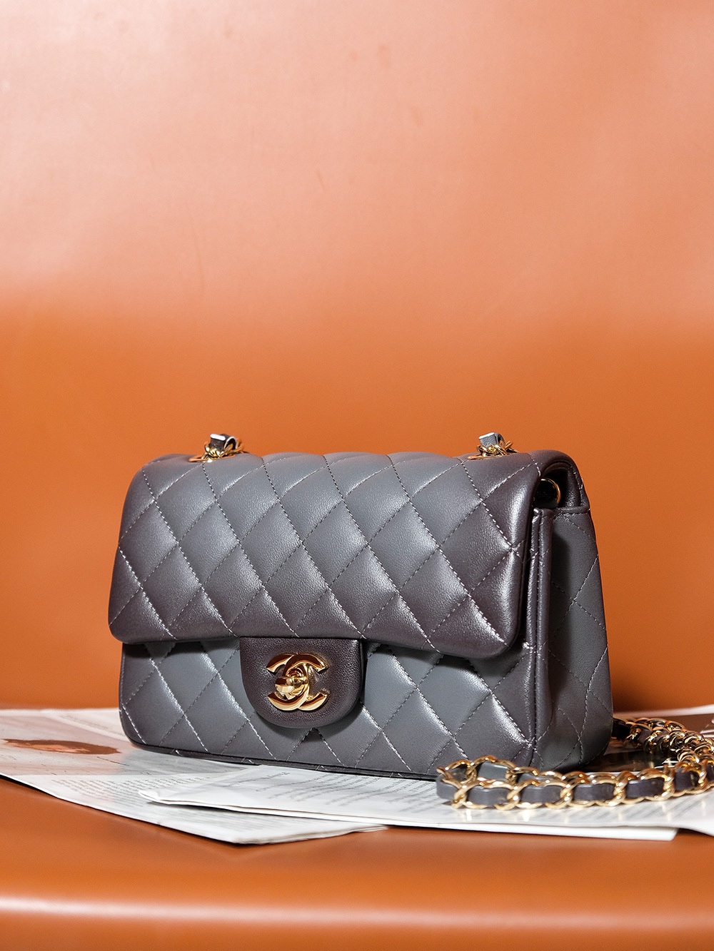 TOP CHANEL Lambskin Flap Bag Gradient 20cm/25.5cm - 4 Color