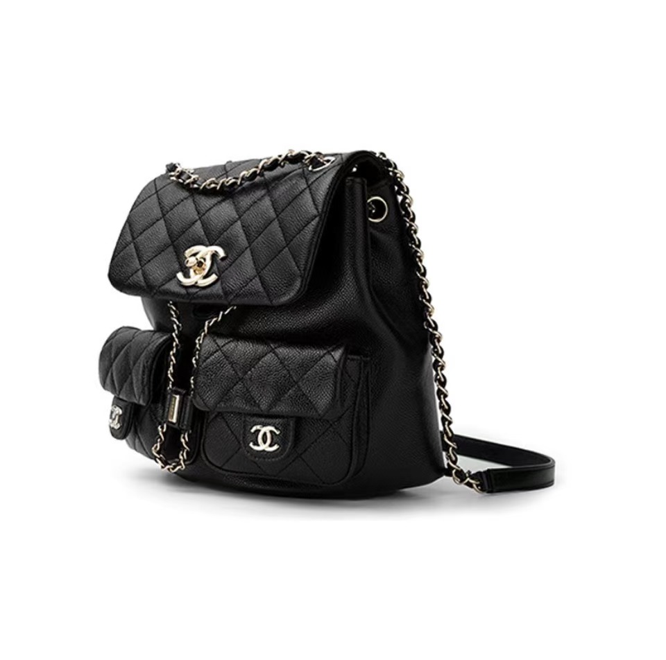 Chanel Caviar Double Pocket Backpack  (Replica)