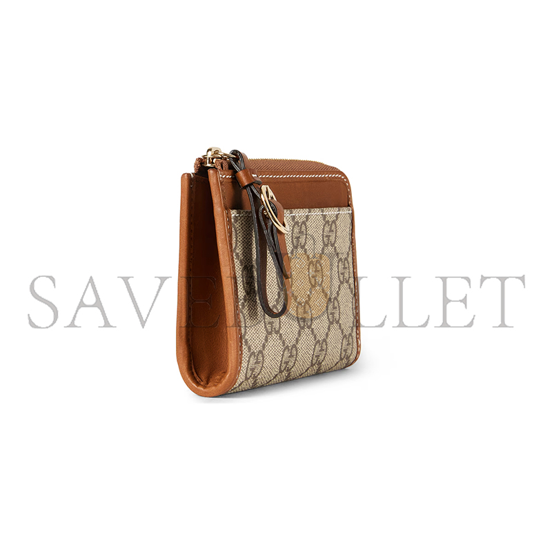 GUCCI GG EMBLEM ZIP CARD CASE 821804 (13*8.5*3cm)