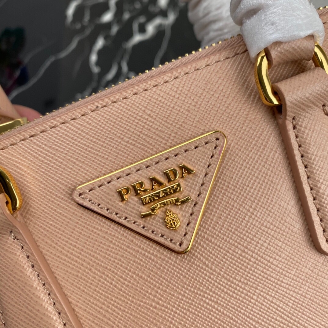 TOP PRADA Galleria Mini Saffiano Bag 20x15x9.5cm - Pink