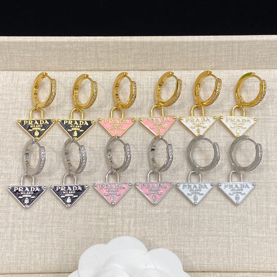 TOP PRADA Triangle Earrings - 6 Colors