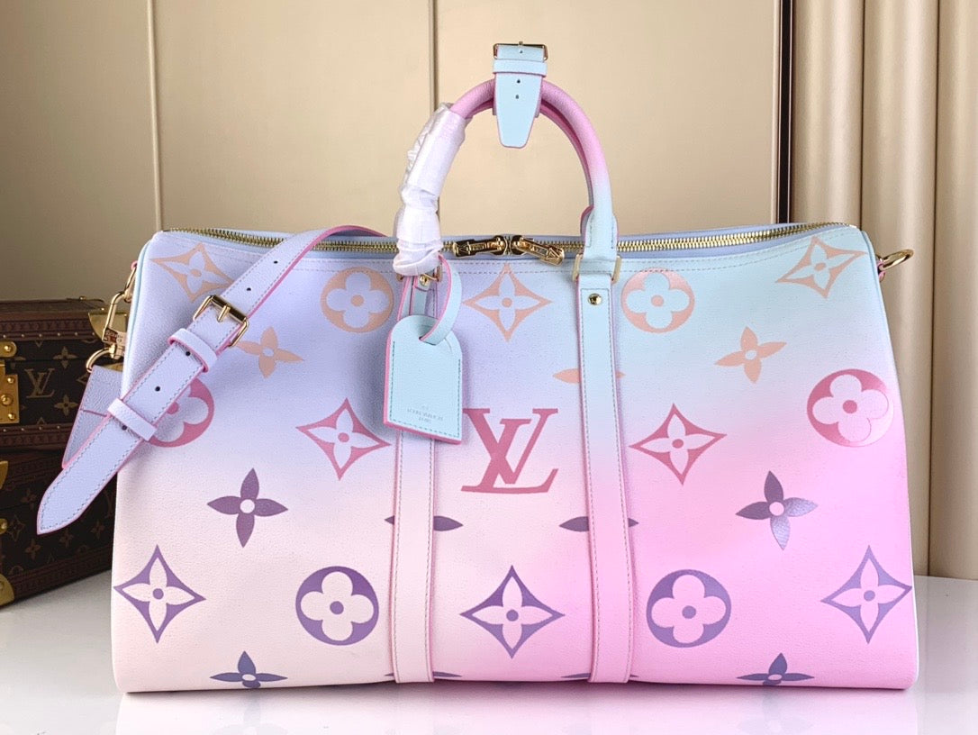 TOP Louis Vuitton LV Keepall 45 Sunrise Pastel-Pink