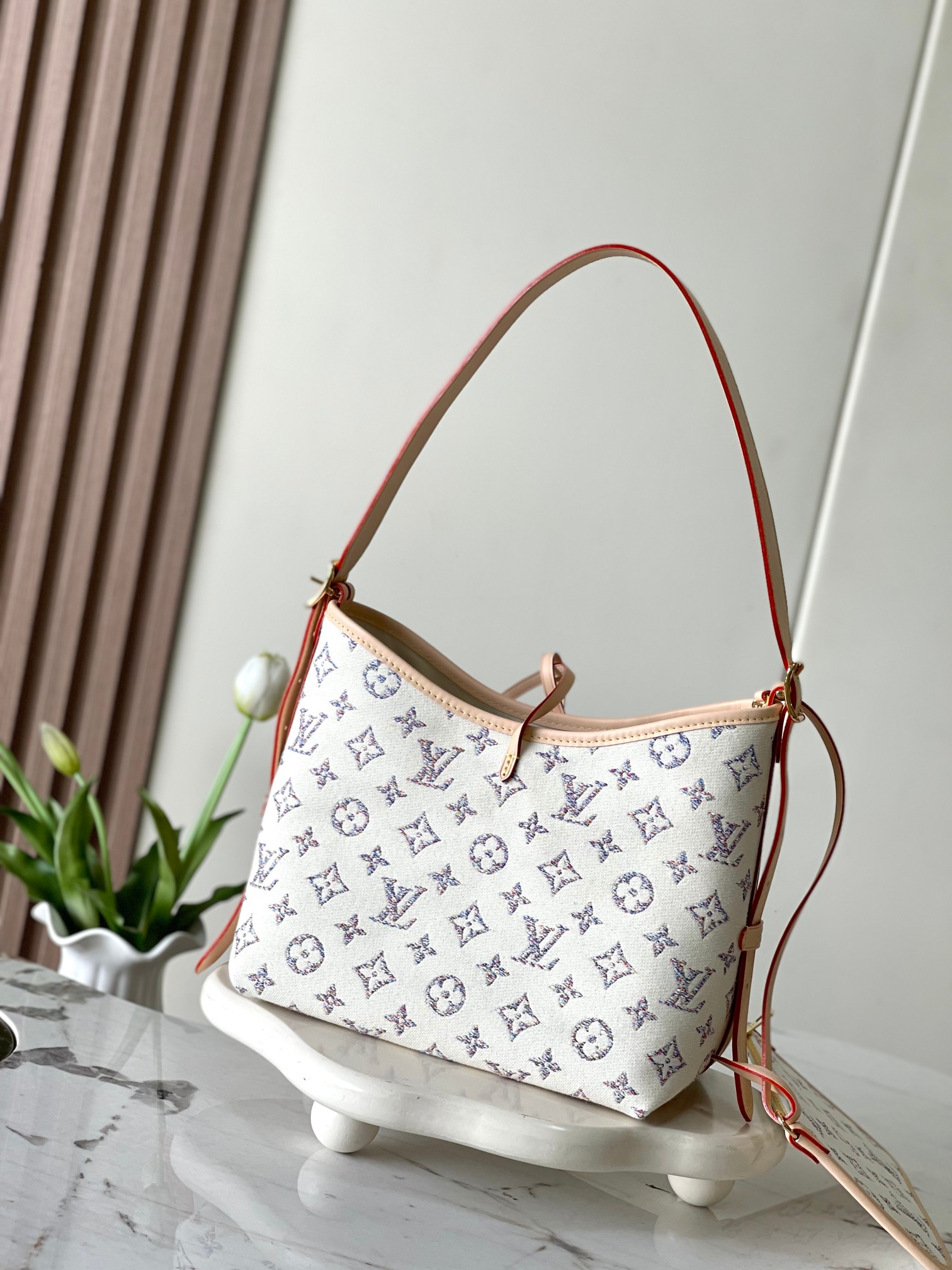 TOP Louis Vuitton LV  Carryall  PM Bag 29x24x12cm - White