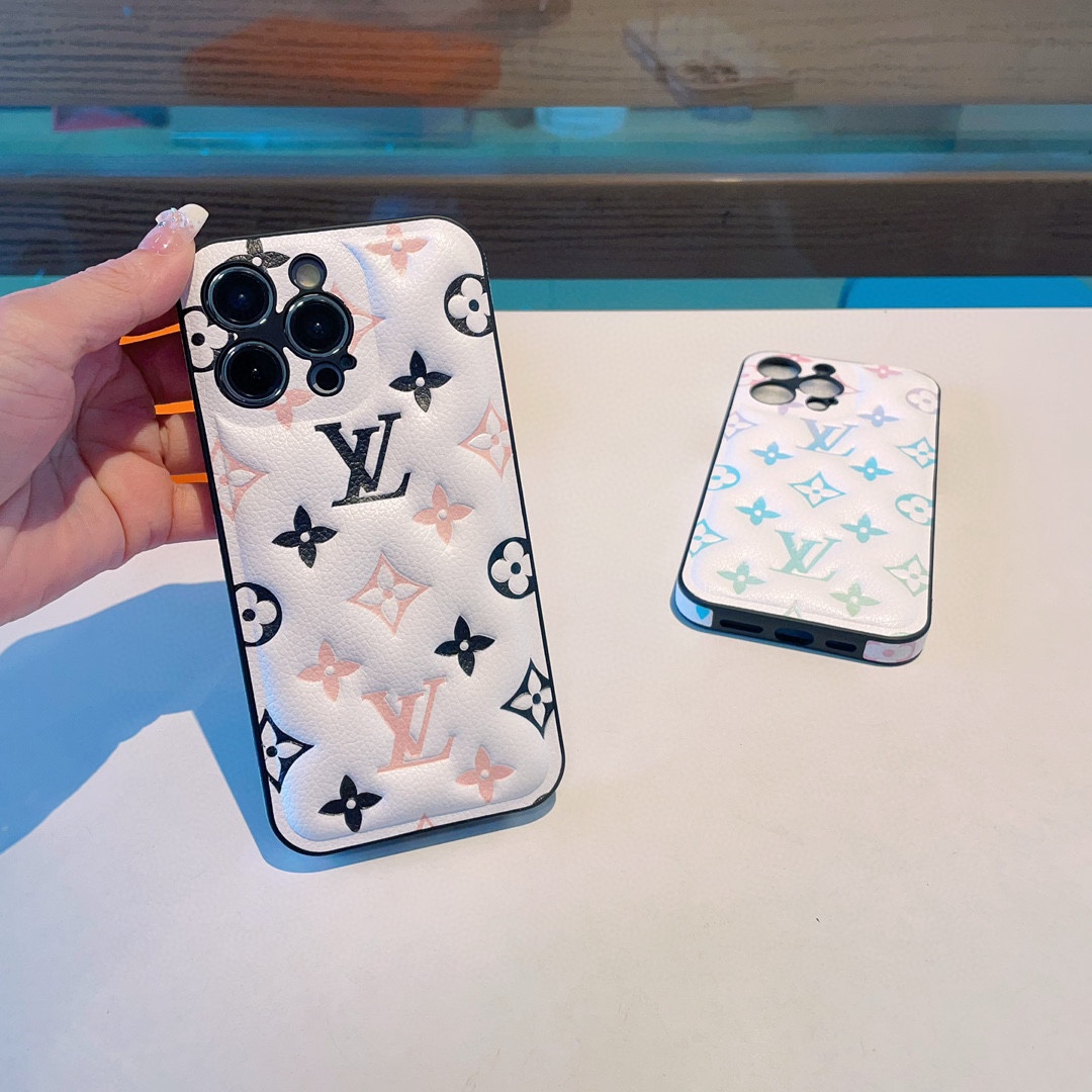 TOP Louis Vuitton LV Air Cushion Embossed Colorful Iphone case - 2 Colors