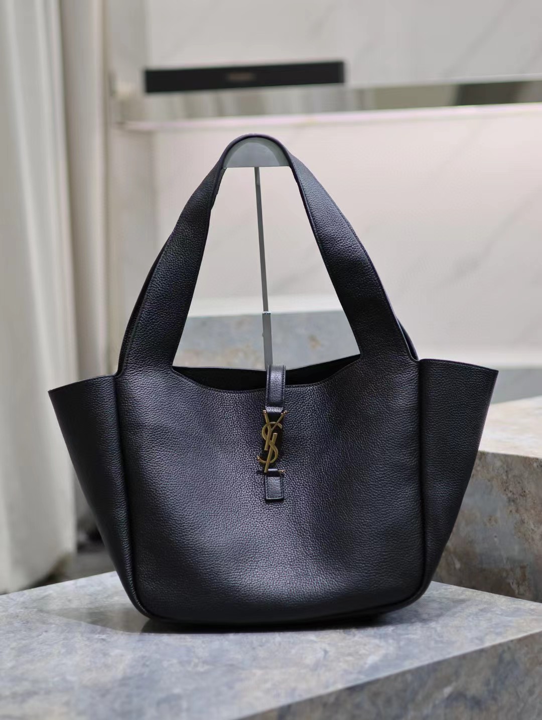TOP Yves Saint Laurent YSL Leather Hobo Tote Bag 50×28×18cm - 2 Color&GHW