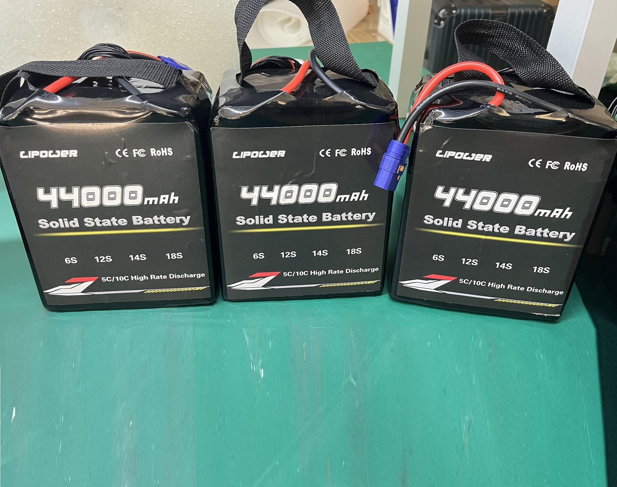 FPV Drone 6S 44000mAh 12S 40Ah 14S 18S High-Density Semi-Solid-State Battery - lipowbattery