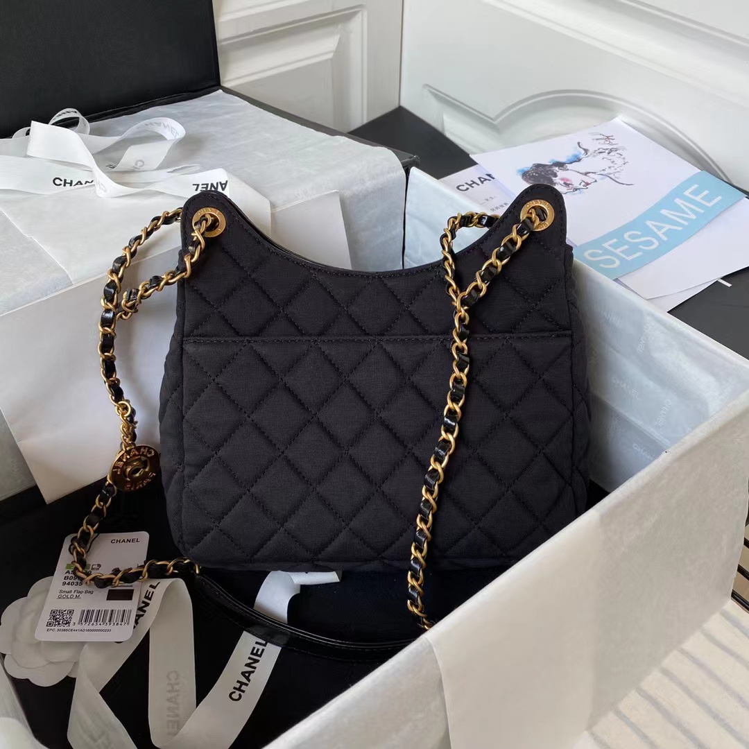 TOP CHANEL Hobo Handbag Tweeds & Fabrics- 21.5x22.5x7cm -GHW-4 colours