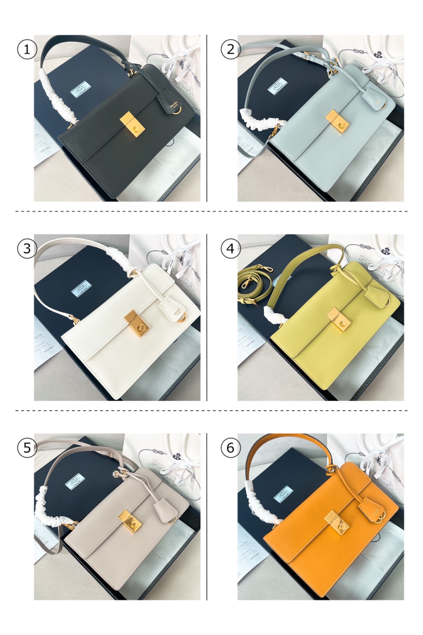 TOP PRADA Leather Bag 28x16x10cm - 6 Colour