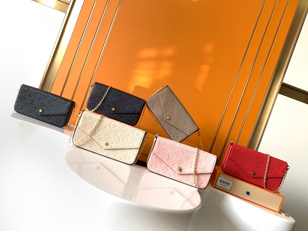 TOP Louis Vuitton LV £V Felicie Empreinte Pochette 21.0 x 12.0 x 3.0 cm- 6 Colors