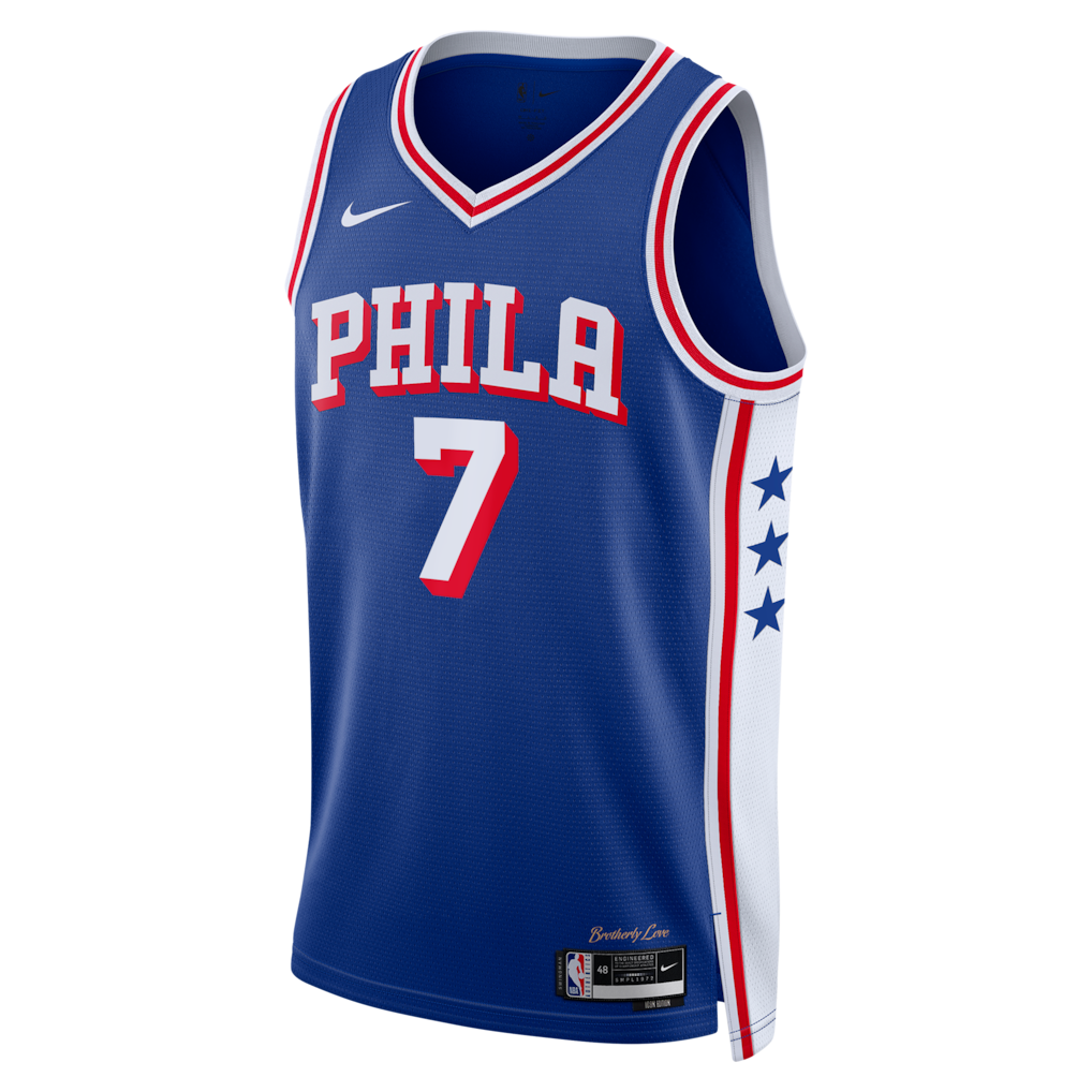 Philadelphia 76ers Jaylen Brown Royal Swingman Jersey - Icon Edition