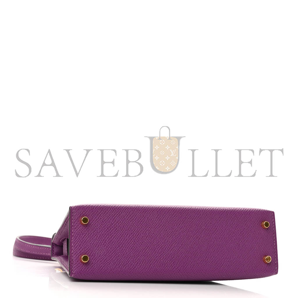 HERMÈS EPSOM MINI KELLY II ANEMONE (19*12*5.5cm)
