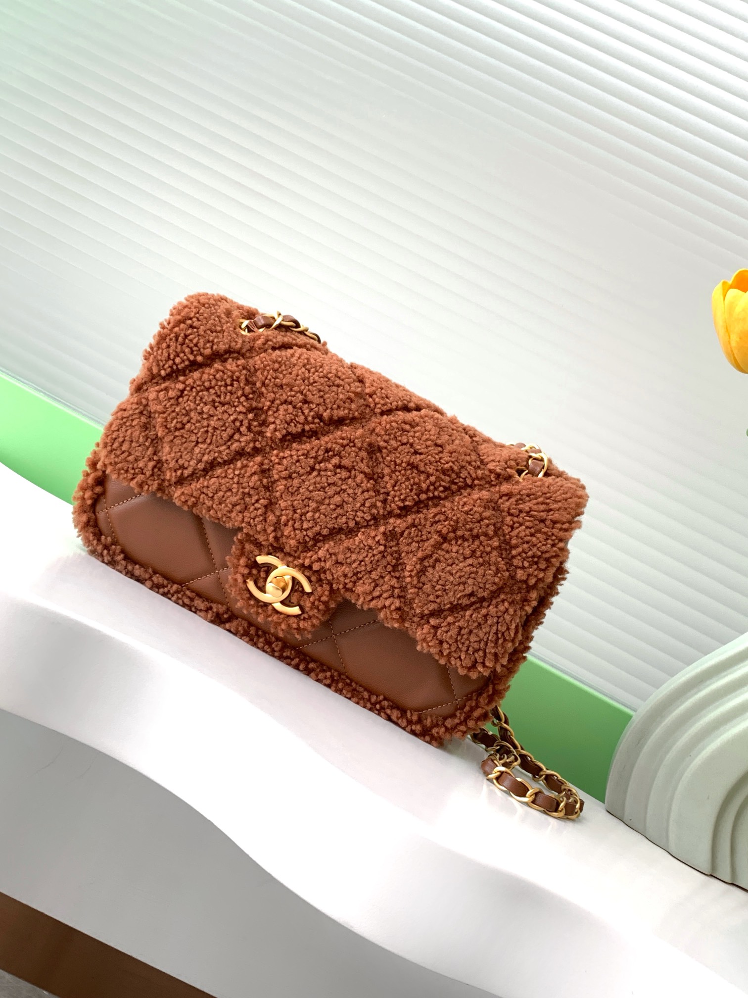 TOP CHANEL Flap Bag Lamb Wool Bag 16*23.5*7.5cm - 3 Colour
