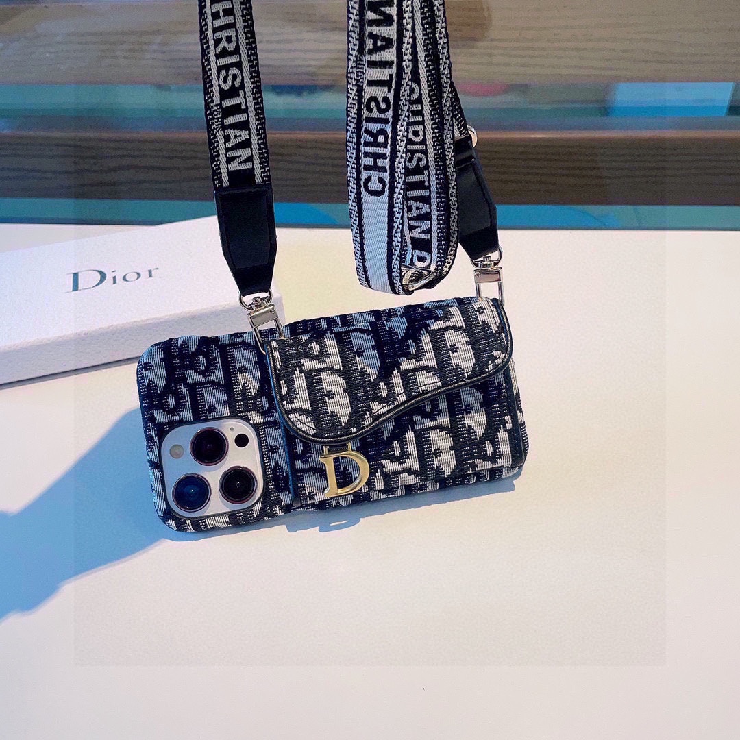 TOP Christian Dior Saddle Card Holder iPhone Case