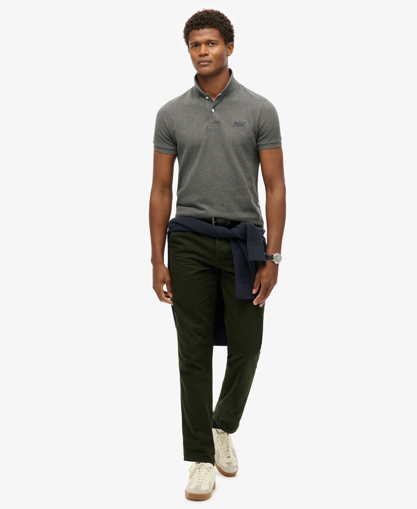 Classic Pique Polo | Rich Charcoal Marle