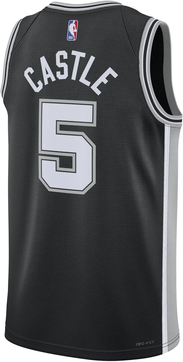 Stephon Castle San Antonio Spurs Jersey - Black