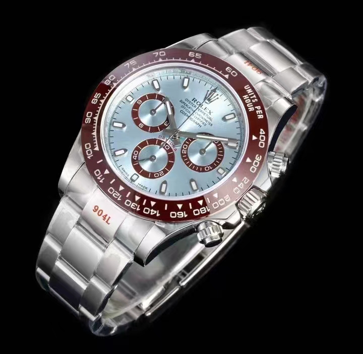 TOP ROLEX Daytona Chronograph Blue Dial -Sliver