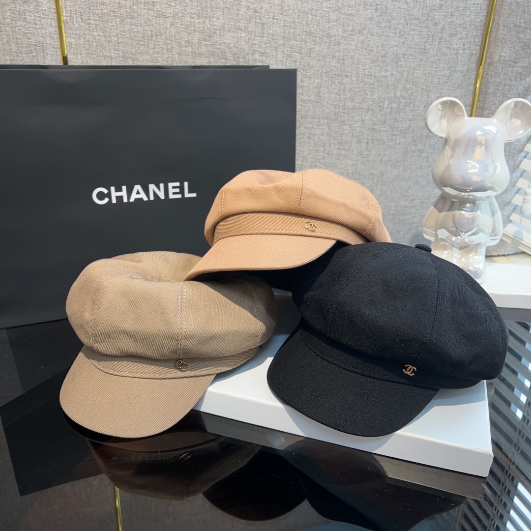 TOP CHANEL Autumn And Winter Octagonal Hat - 3 Colors