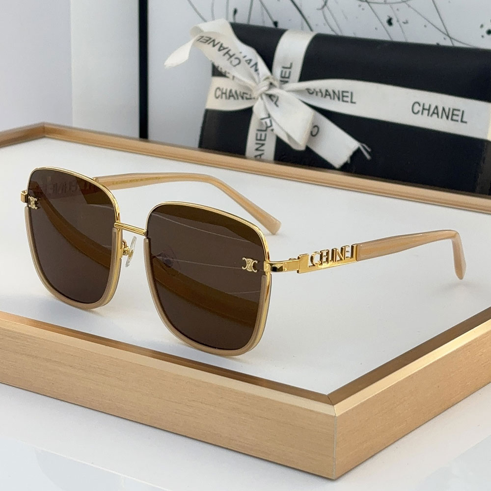 Celine  Mirror leg Stereoscopic Logo  sunglasses Top quality （Replica）